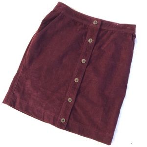 GAP Burgundy Corduroy skirt - XS